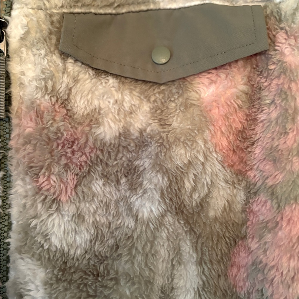 Vintage Y2K Gerry Fleece Faux Fur Full Zip Jacket Women's Floral - Picture 2 of 9